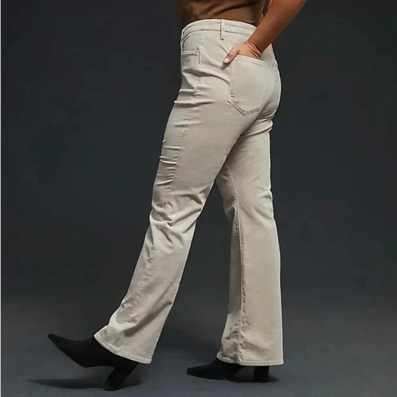 NWT Good American Good Classic Boot Corduroy Pants Cream Tan Stretch Plus Size - Picture 2 of 14